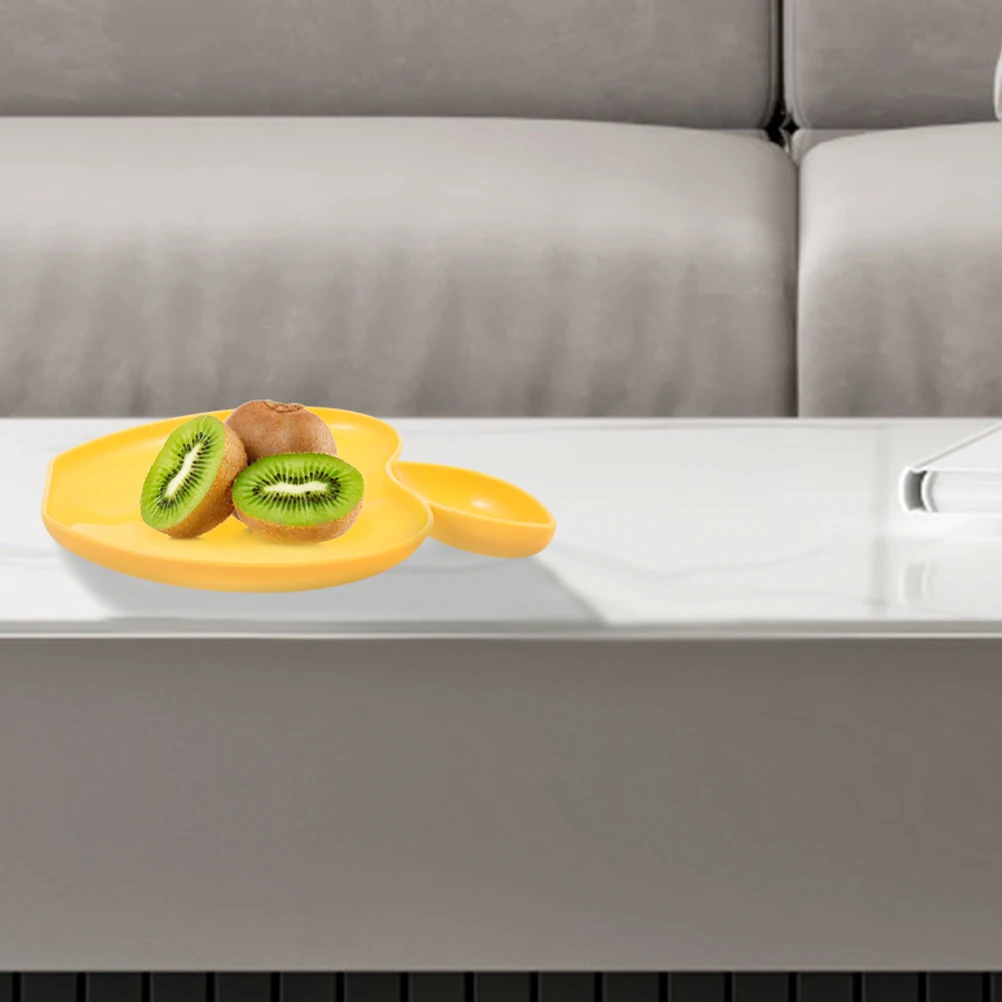 

6pcs Dumpling Serving Dish Yellow PP Plate Food Storage Tray for Party Banquet Kitchen Gadgets Steaks Desserts