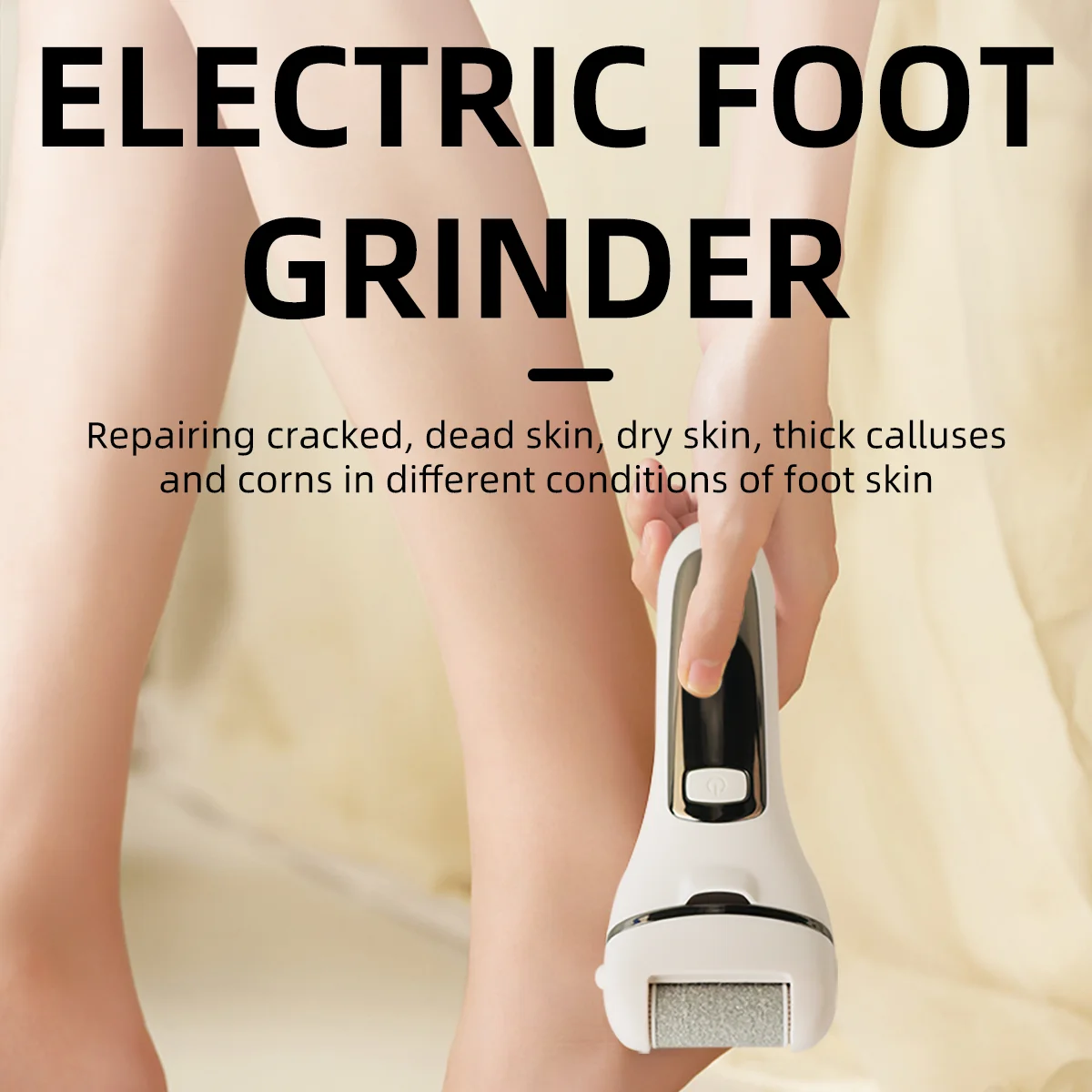 KIKIDO Rechargeable Electric Foot File For Heels Grinding Pedicure Tools Professional Foot Care Dead Hard Skin Callus Remover