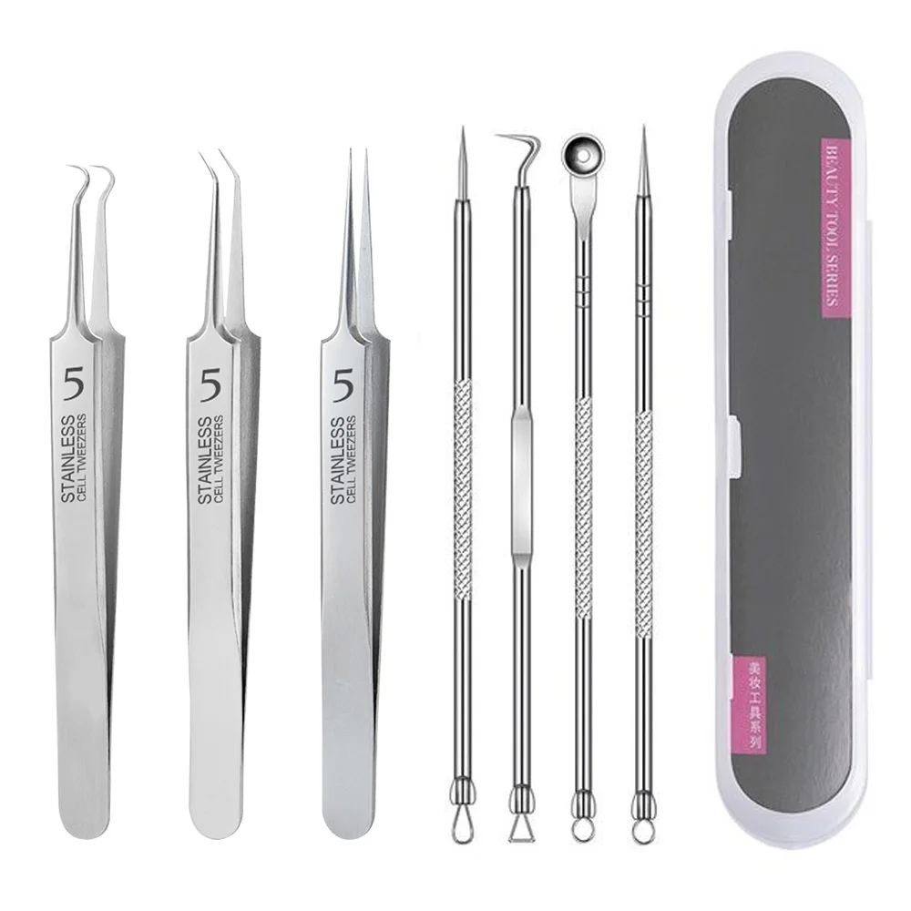 ドイツの極細No. 5 セルニキビにきびクリップピンセットビューティーサロン特別なスクレーピング & クロージングアーティファクトにきび針ツール