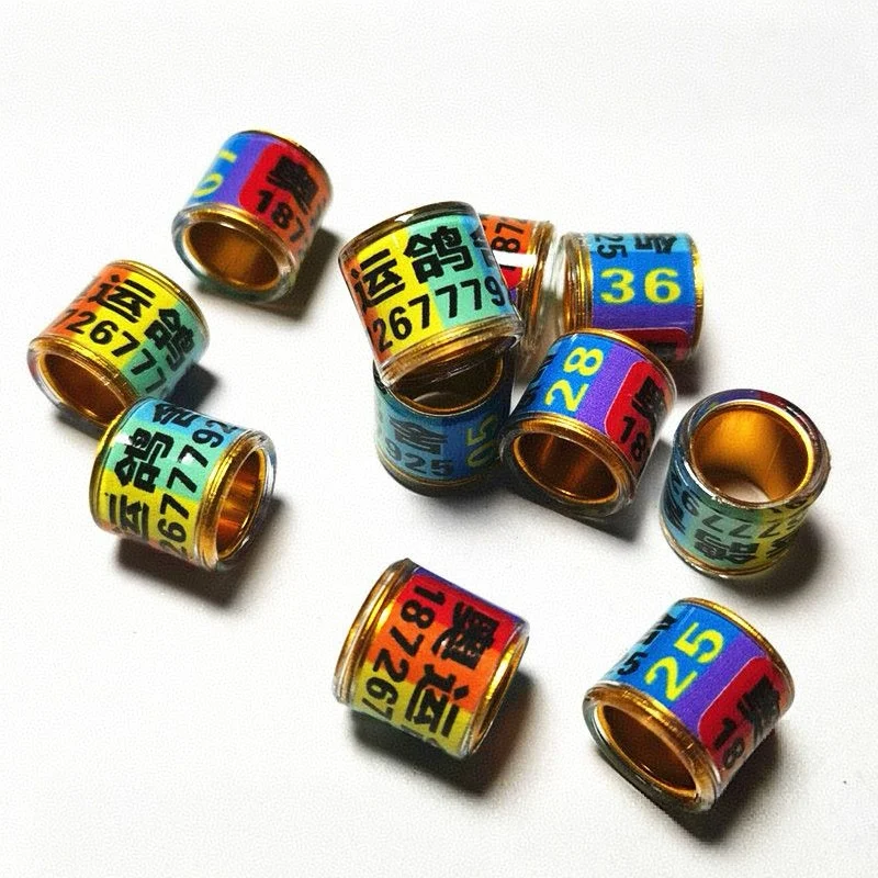 

50 шт. персонализированное кольцо для голубя, внутренний 8 мм, индивидуальный ремешок для ног голубя с именем, номером телефона, для гоночного голубя