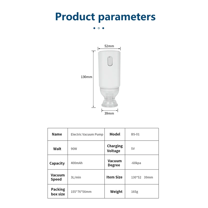 USB Rechargeable Electric Air Pump Dryer+10PCS Bag Kit For 3D Printer PLA Filament Vacuum Bag One-Key Quick Pumping Easy Install