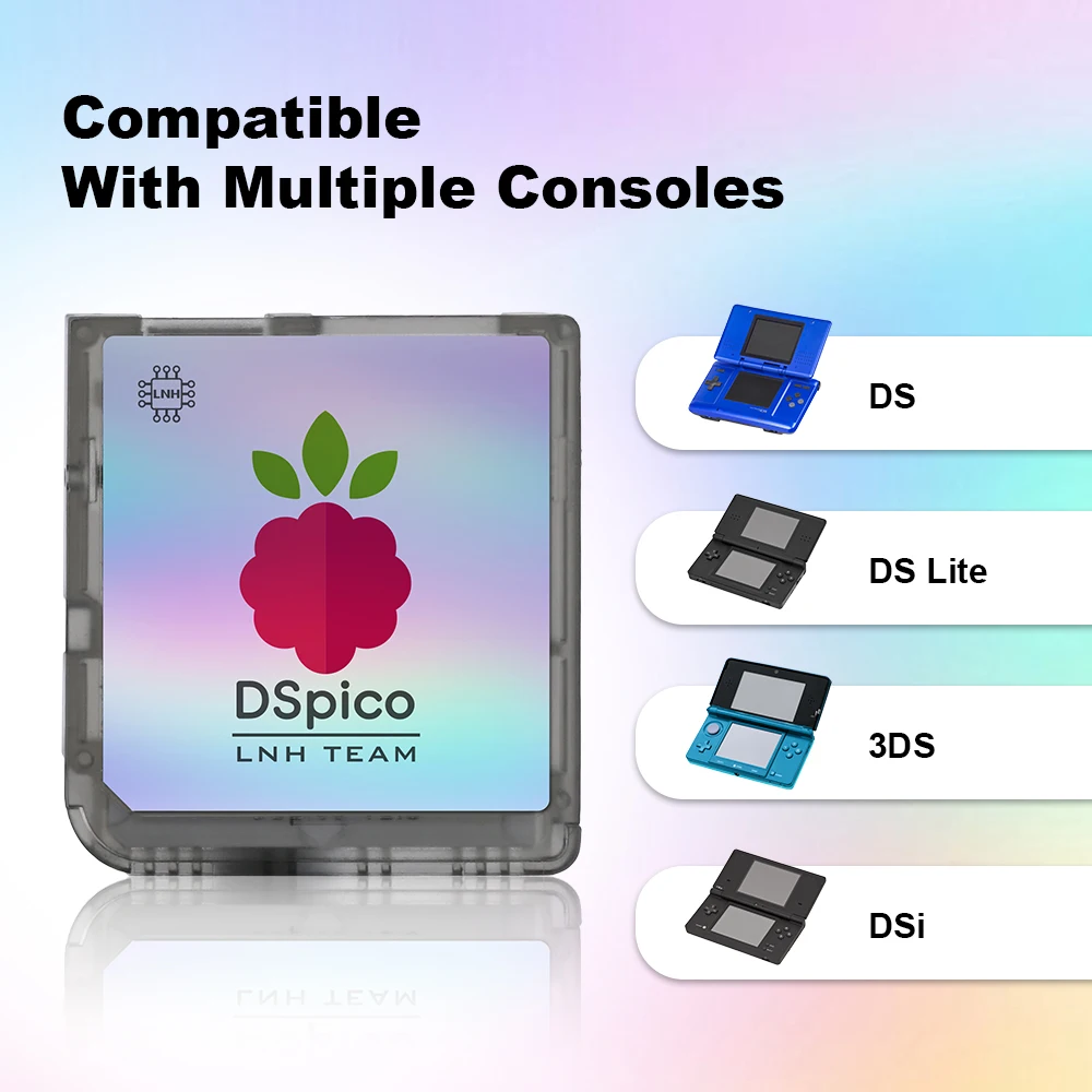 Colorful RP2040 Dspico Game Card Reader MicroUSB White PCBA for Nintendo NDS, NDSL, DSi, 3DS, NEW 3DS XL Consoles