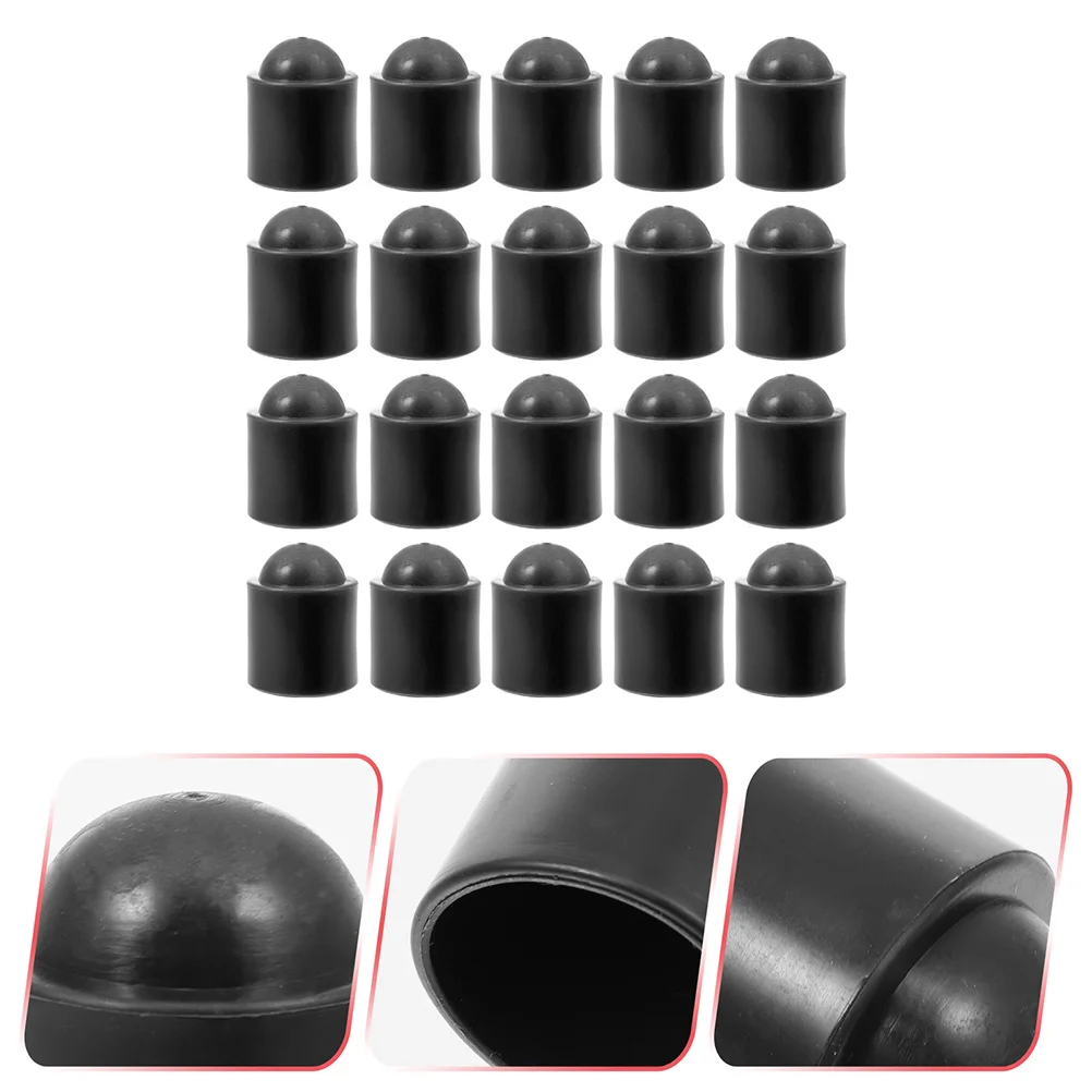 50 Pcs Protective Rod Tail Rubber Sleeve Pool Cue End Protecting Covers Replaceable Ends Protectors Protection Bar