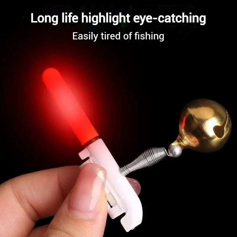 5 قطعة ضوء الصيد الإلكترونية عصا قضيب جرس مضيئة الصيد تعويم LED CR425 (بدون بطارية) USB تهمة الأسماك لدغة إنذار معالجة
