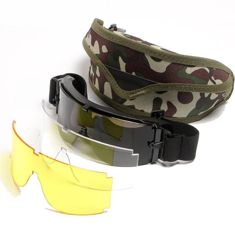 Gafas tácticas USMC X800 con 3 lentes para caza airsoft y tiro - imagen 3