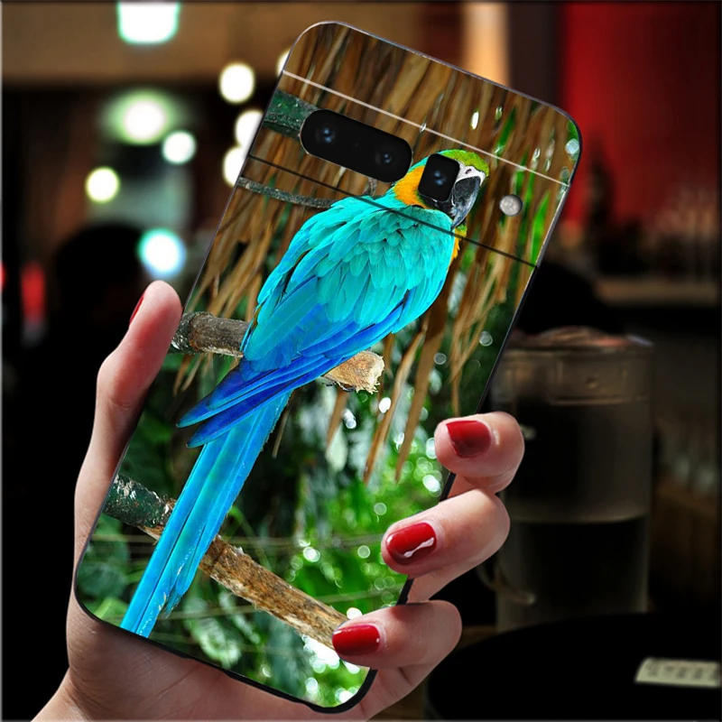 Parrot Macaw Bird Phone Case For Google Pixel 9 Pro XL 8 7 6 Pro Pixel 8A 7A 6A 4A 3A 3XL Pixel 8 7 6 5 4