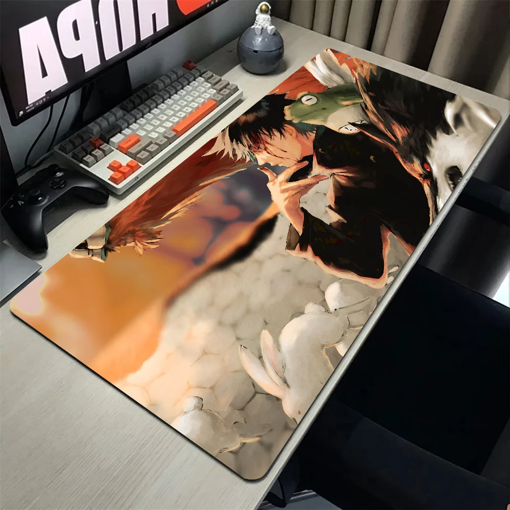 Anime Jujutsu Kaisen Fushiguro Megumi Mousepad Mouse Mat Desk Mat With Pad gaming accessories Prime Gaming XXL Keyboard Pad Stit