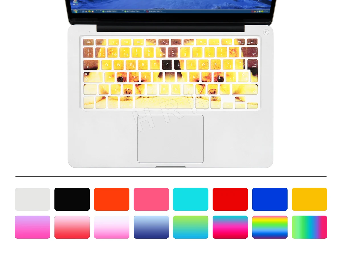 HRH ESP Silicone Spanish Animal Decal Keyboard Cover Protector For Macbook Air Pro 13 15 17 Protector for Macbook keyboard SpanI