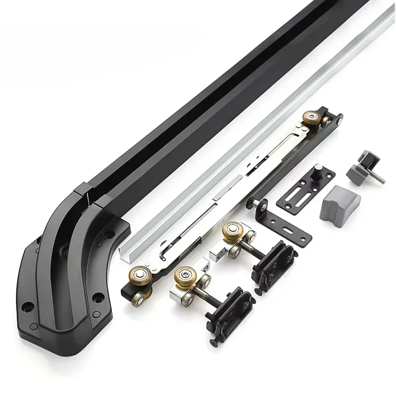 

Flush Wooden Sliding Door System Concealed Sliding Door Track System Sliding Door System For Wardrobes Aluminum Track