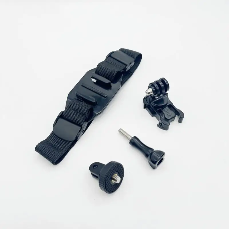 Elastic Adjustable Helmet Strap Mount 1 Set Stable Action Camera Fixed Holder for Skiing Cycling Outdoor Videography