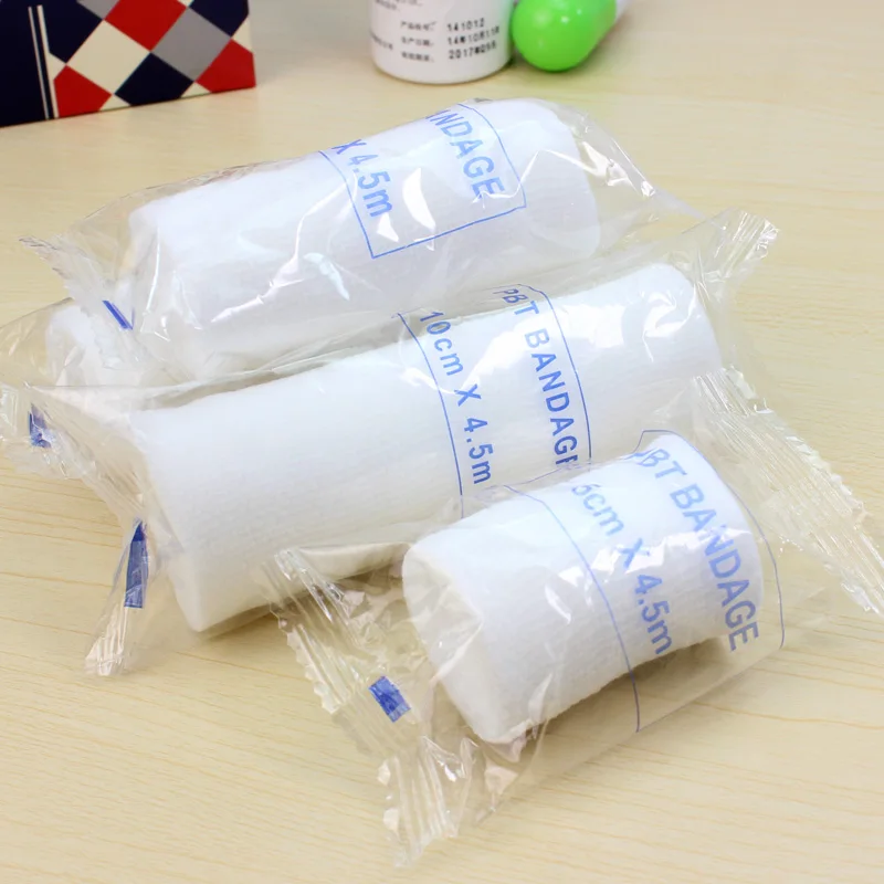 1 Rolls Disposable First Aid Wound Dressing Tear Resistant Bandage Roll Fixation Absorbent Cotton