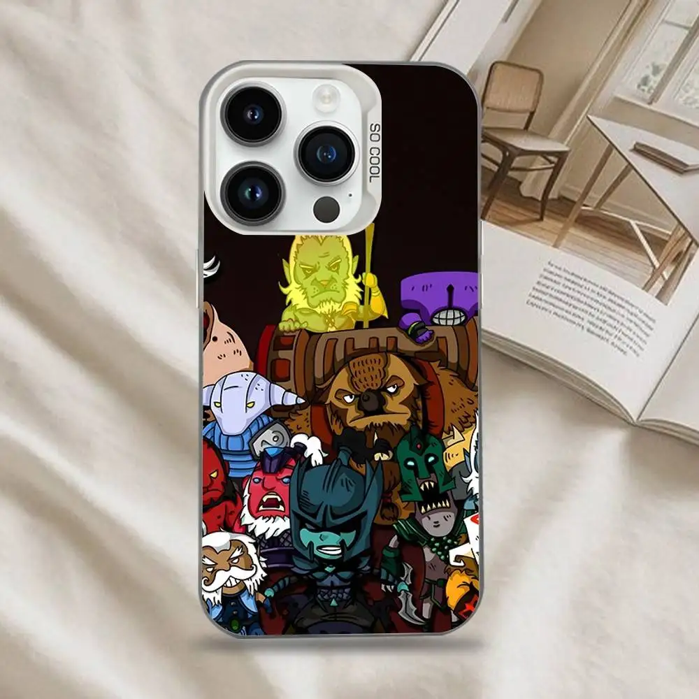 حافظة هاتف D-Dota 2 الرائعة لهاتف iPhone 16,15,14,13,12,11,Mini,Pro,SE,MAX غطاء أبيض غير لامع مقاوم للصدمات