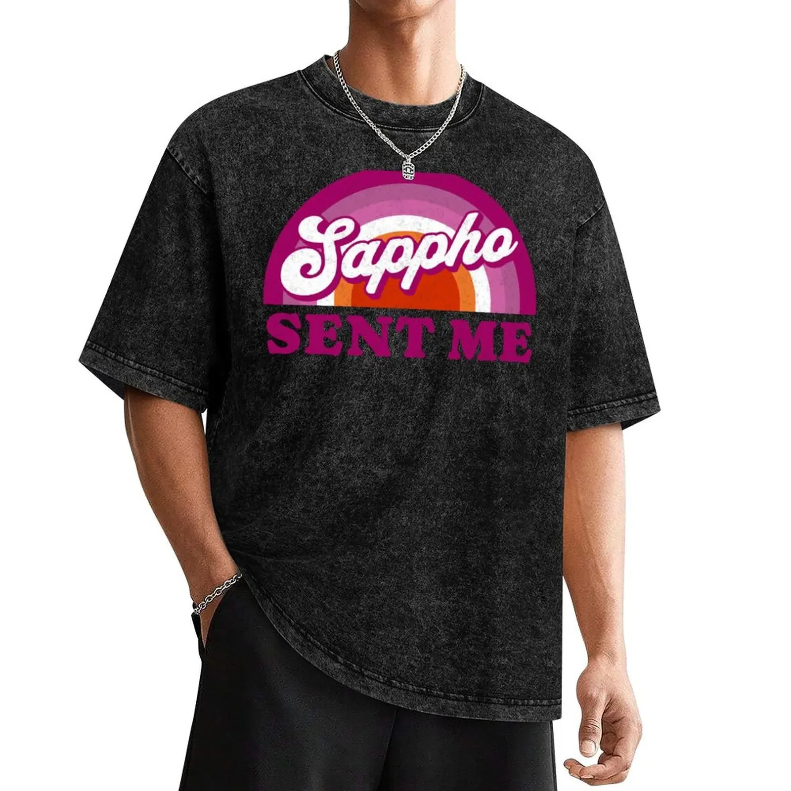 

Lesbian Pride - Sappho Sent Me T-Shirt basketball graphic tees oversized blanks customs workout shirts for men