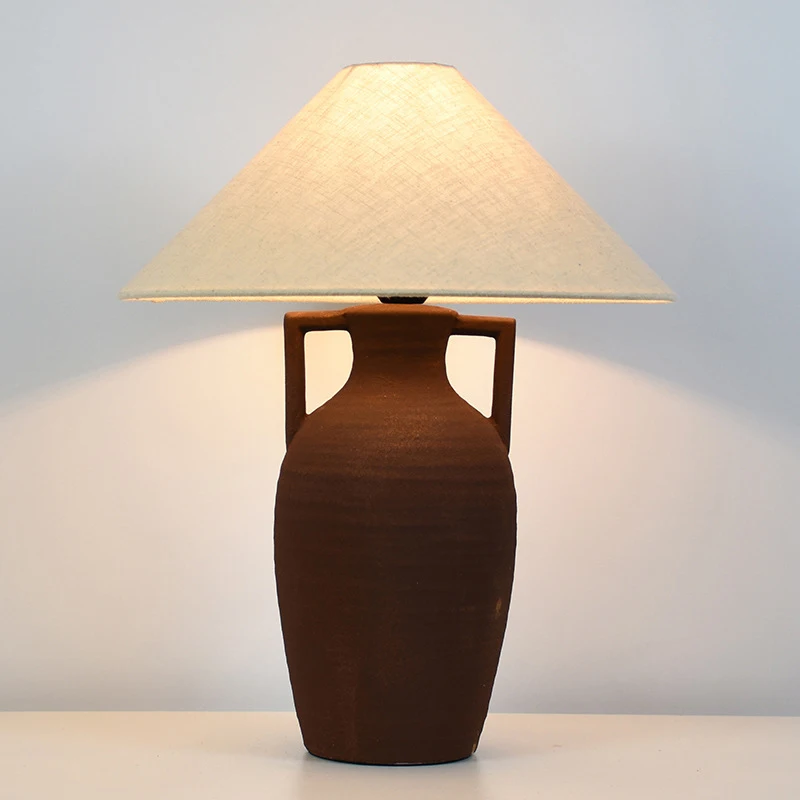 OUFULA Contemporary CeramicTable Lamp Creativity Living Room Bedroom Study Hotel Homestay engineering Desk Light