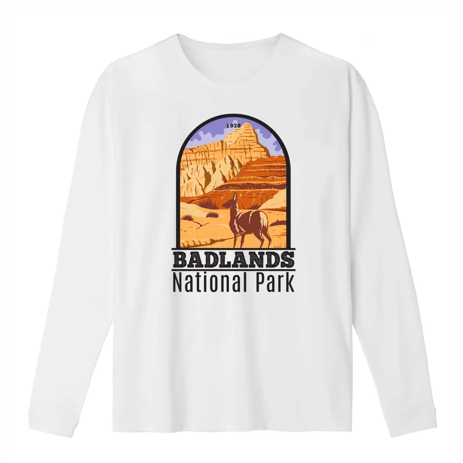 Badlands National Park South Dakota T-Shirt Summer Casual Cotton Tee Oversized Streetwear Tops Vintage Graphic Print