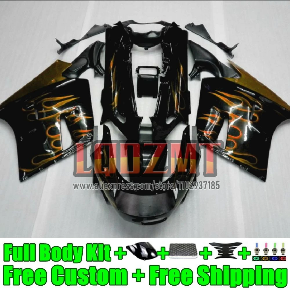 ZX-11R For KAWASAKI NINJA ZZR1100 ZX 11R 56No.75 ZX11 R golden flames ZX11R 93 94 95 96 97 ZZR 1100 1998 1999 2000 2001 Fairings