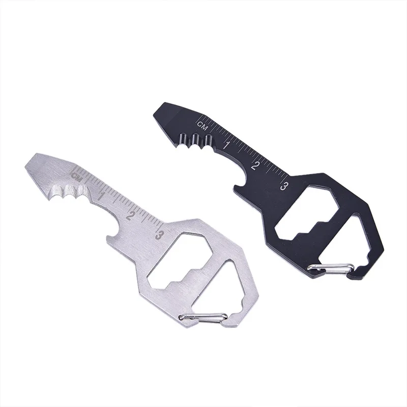 Outdoor Rope Cutter Keychain Quick Hanging Tool Multifunctional Bottle Opener Hexagonal Pendant Portable Flat Word Screwdriver