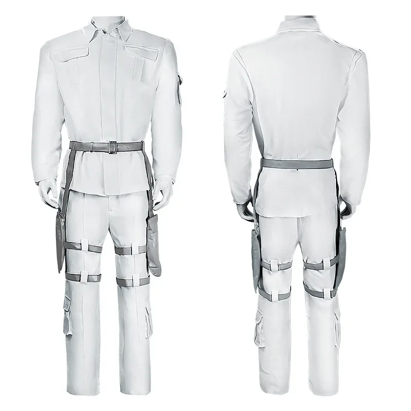 Anime Cells at Work! Neutrophil Uniform Hataraku Saibou White Blood Cell Cosplay Costume wig Coat Pants Belt Hat Golves Set