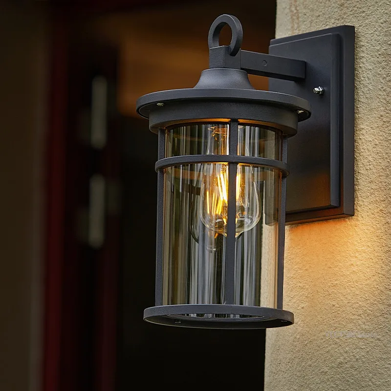 

Outdoor wall lamp, American style rural wall lamp, rustic style creative balcony wall lamp, outdoor waterproof courtyard lamp