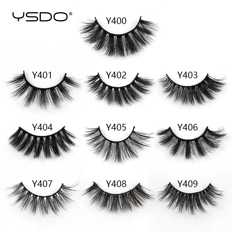 YSDO 3/16pair Fluffy Eyelashes Dramatic Smoky Cat Eye Lashes Natural Long Lashes Soft Faux Mink Lashes Flawless Makeup Look