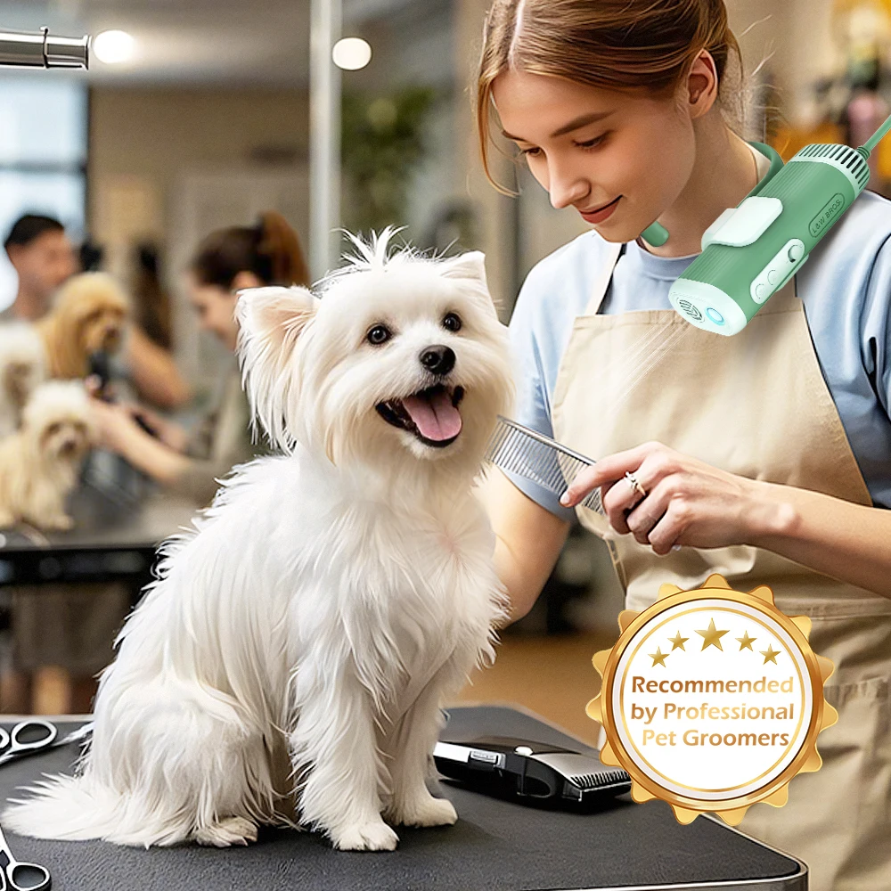 

Бесшумная мощная подвесная сушилка для домашних животных с регулируемой скоростью, легкая и энергосберегающая для длинных волос домашних животных