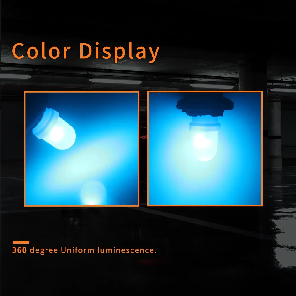 Red Pink AC DC 6V 6.3V Led Bulb Pinball Machine Car Light Frosted Lens T10 W5W 555 Light T10 2835 3SMD 8000k Car Accessories