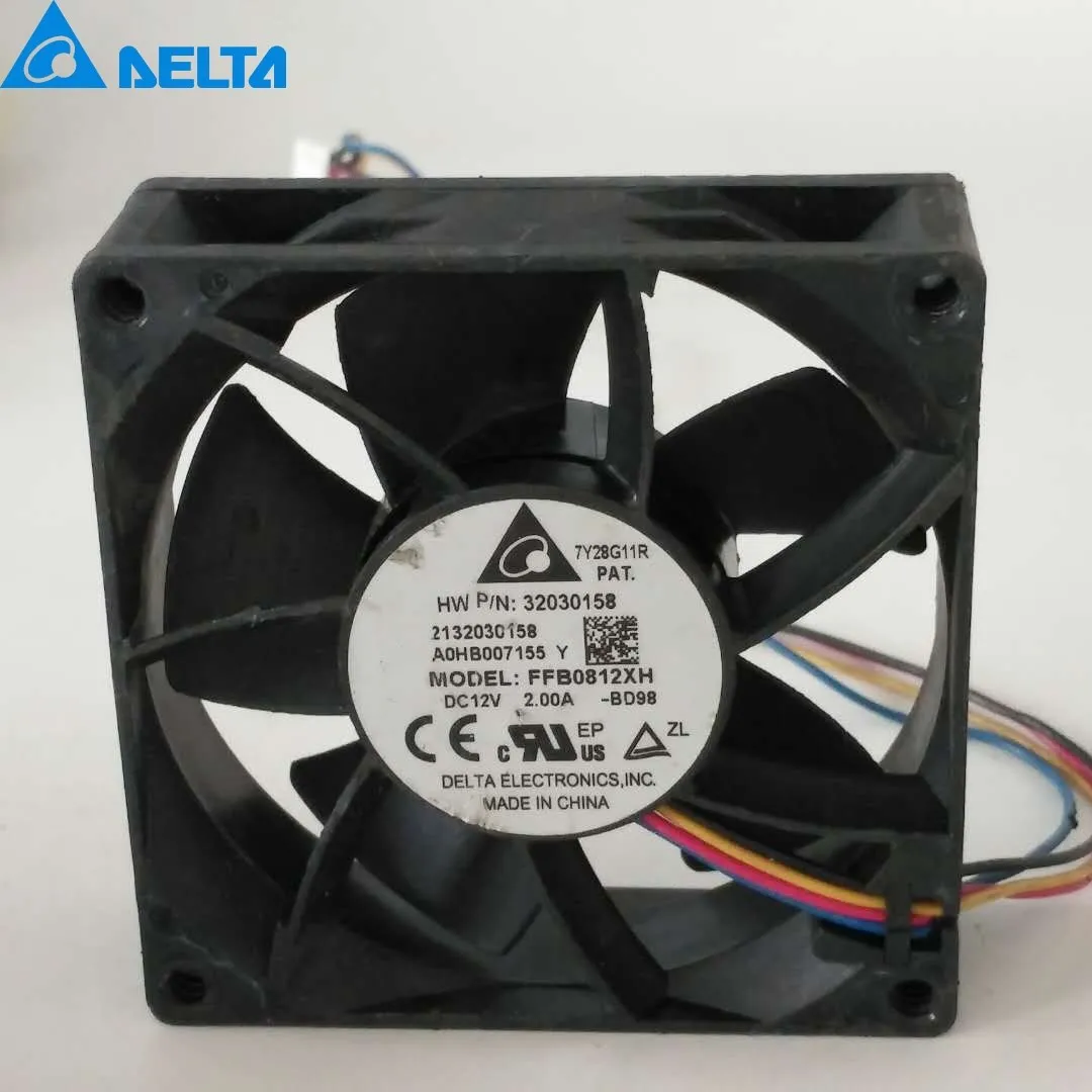 

1pcs FFB0812XH 8025 80mm 80*80*25mm DC 12V 2A 4-Pin powerful Pwm axial server cooling fan