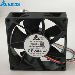 1pcs FFB0812XH 8025 80mm 80*80*25mm DC 12V 2A 4-Pin powerful Pwm axial server cooling fan