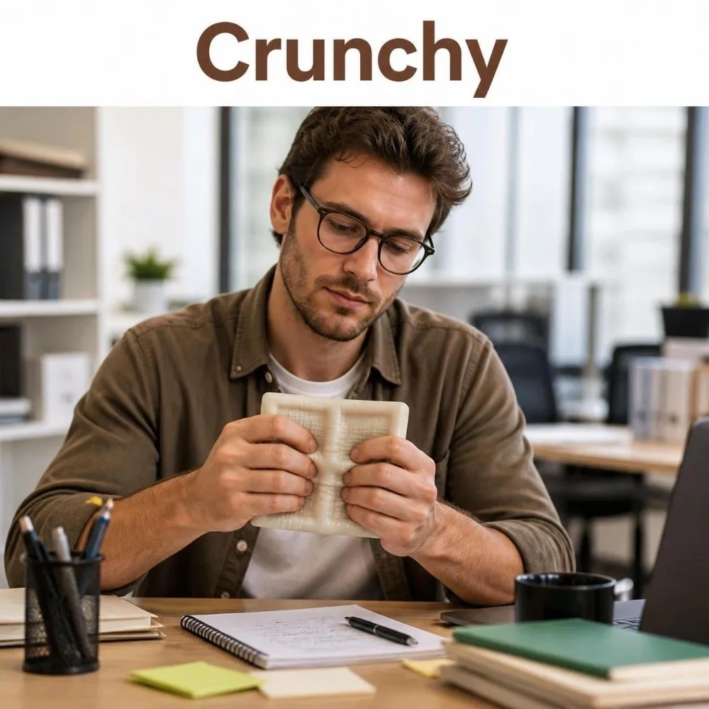 Crunchy Tofu-Shaped Squeeze Crackling Building Blocks Realistic Food Pinch Comfortable Hand Relax Doufu Bread Fidgets