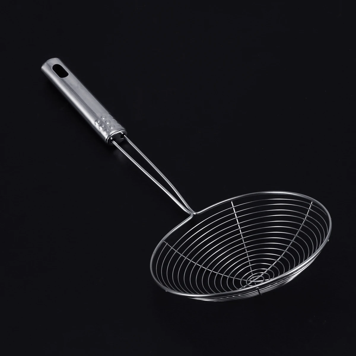 

3pcs Stainless Steel Strainer Spoon Mesh Filter Ladle Kitchen Sieve Oil Fry Clean Wall Mount Hole for Pasta Noodles