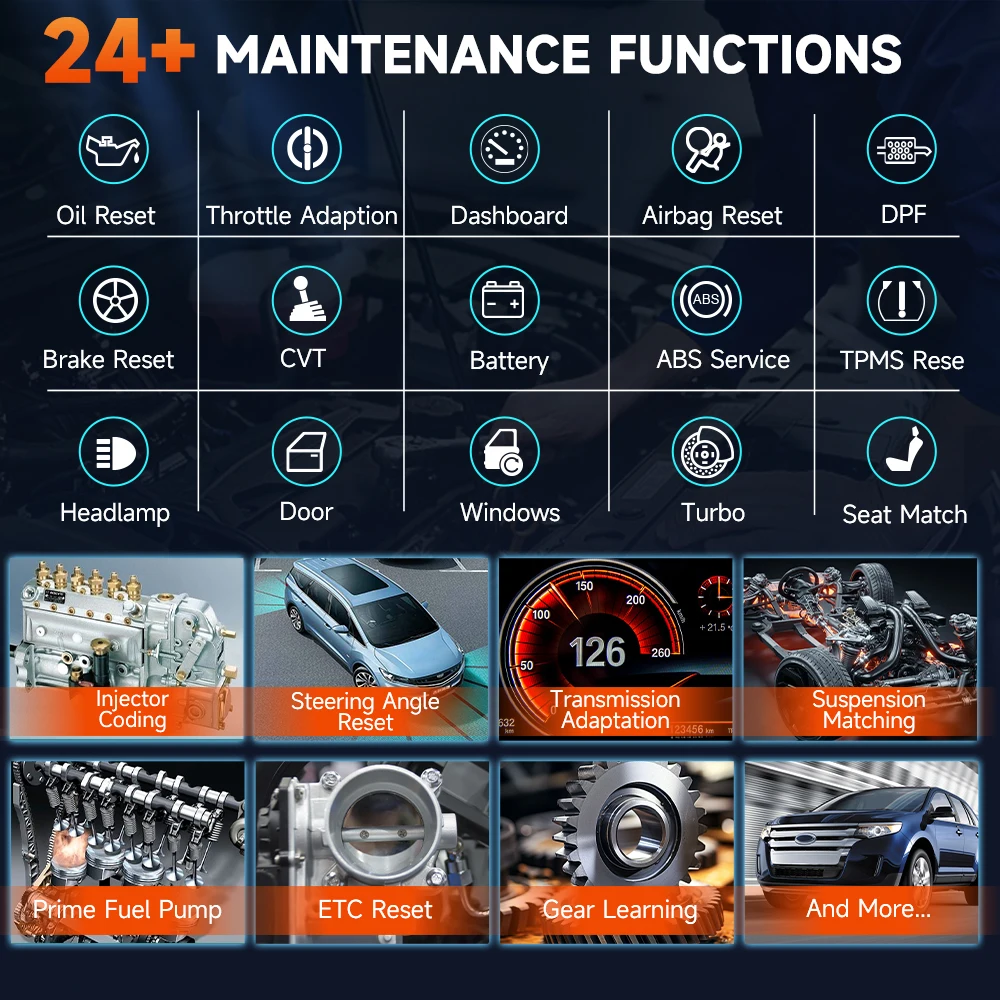 جديد FOXWELL GT60 نظام كامل اختبار نشط قارئ رمز السيارة 24 إعادة تعيين خدمة أداة تشخيص ثنائية الاتجاه obd2 ماسح ضوئي للسيارات