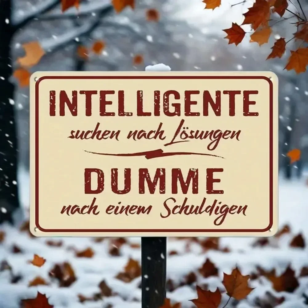 Vintage German-Language Funny Tin Sign for Home Bar & Man Cave Decor