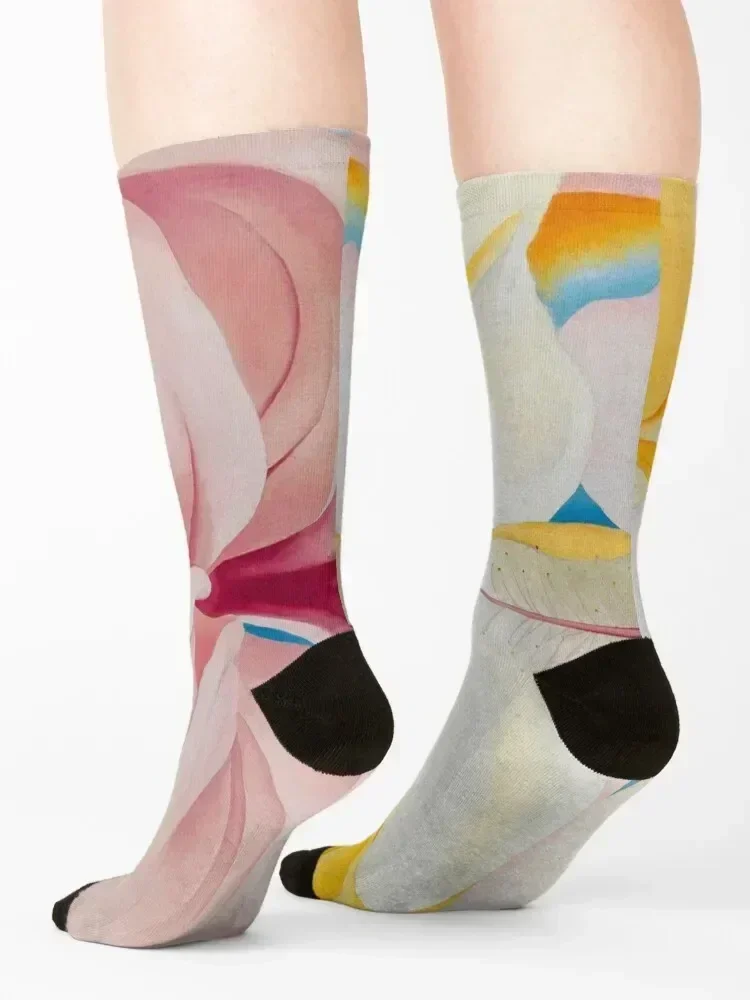 Geaorgia O'keefe Coque for sales, Socks japanese fashion custom sports professional running winter gifts Girl'S Socks Men's