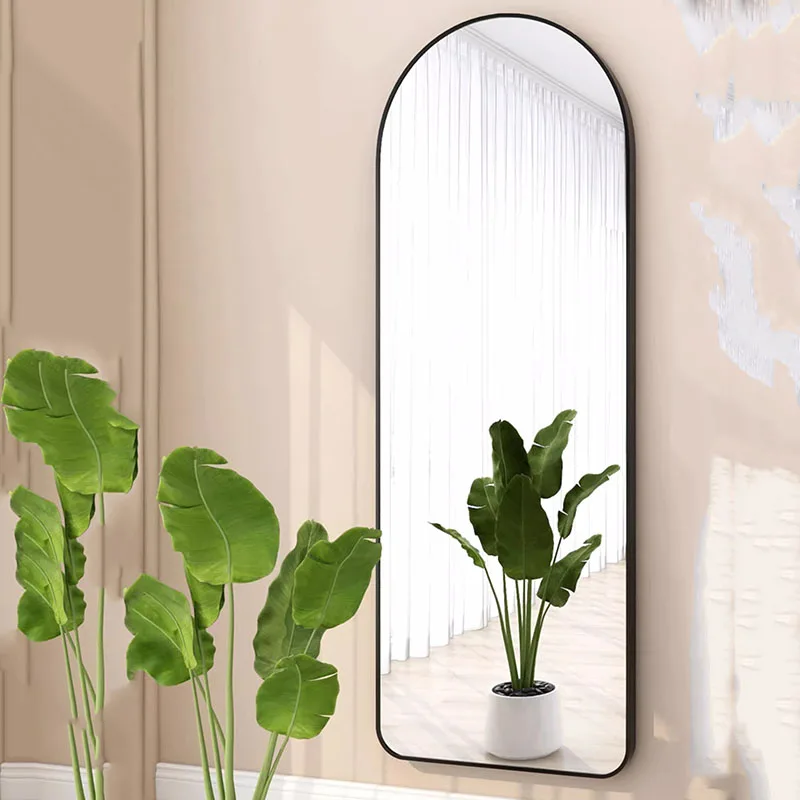 Long Arch Mirrors Full Body Compact Quality Black Mirrors Nordic Sticky Espejo De Cuerpo Completo Room Decoration Aesthetic