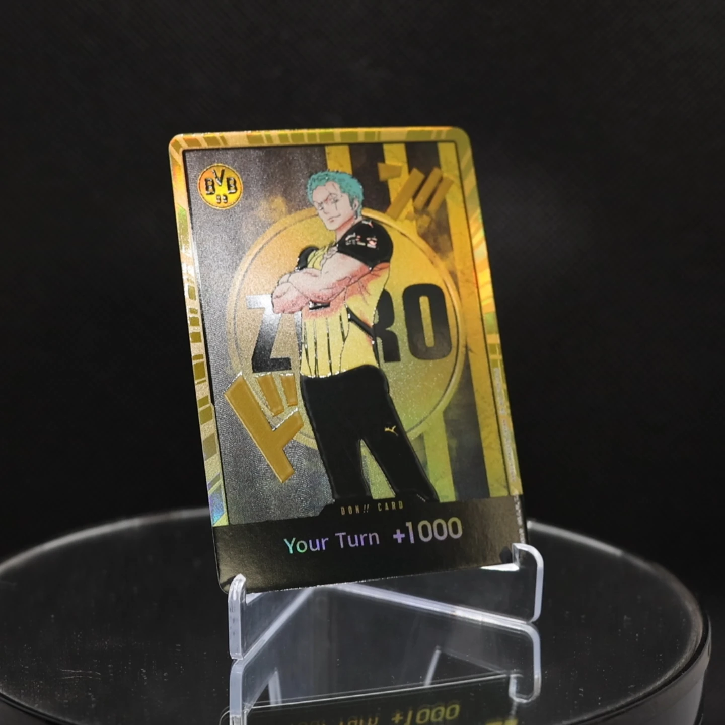10pcs/set BVB DON One Piece OPCG English Golden Luffy Zoro Sanji Robin DON card Holographic 3D Textured Anime Collectible Cards