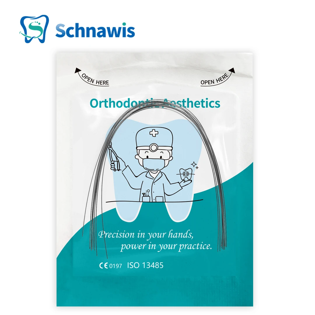 10Pcs/Bag Dental Orthodontic Archwires Stainless Steel ArchWire Round Rectangular Natural Form for odontologia Brace accesorios