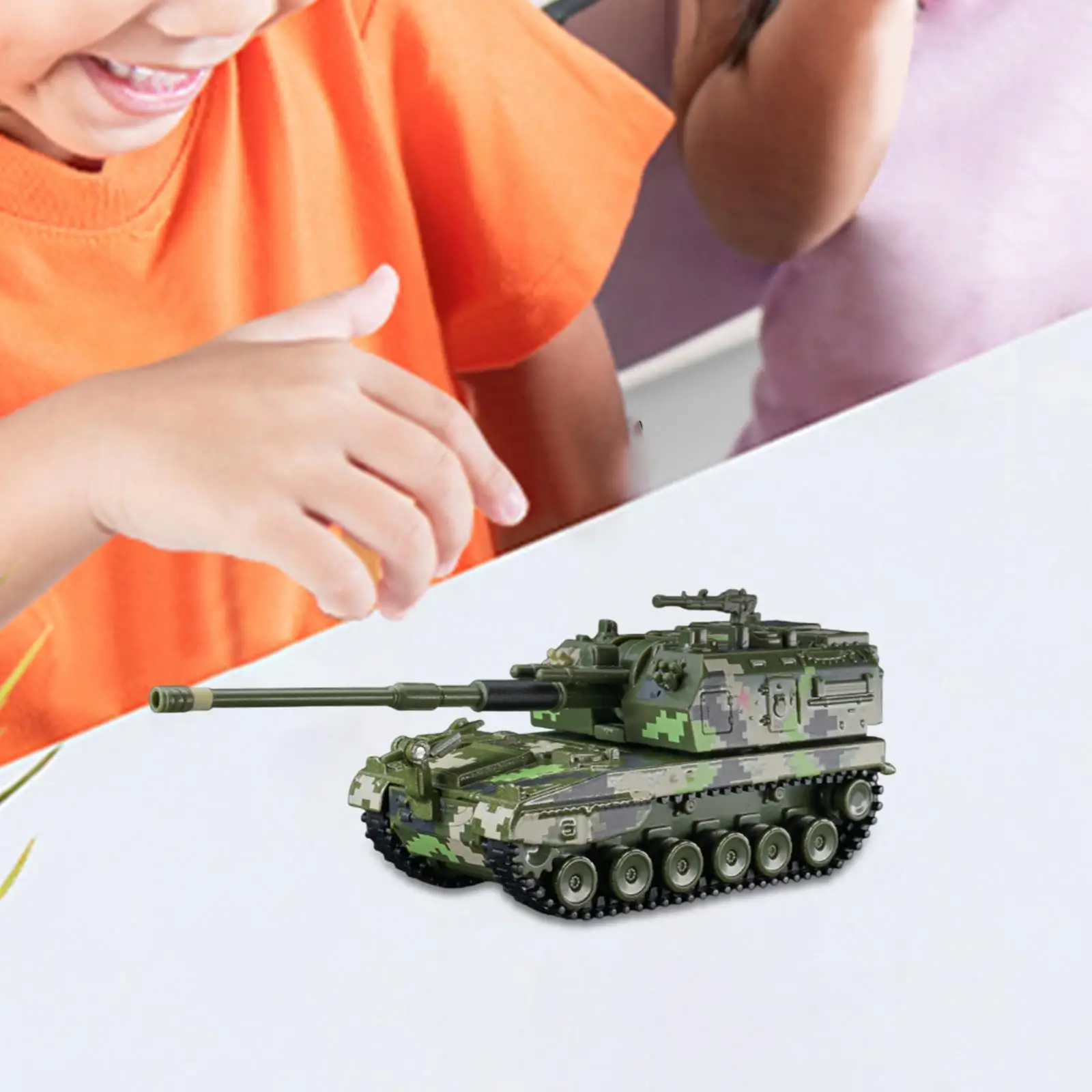 1:150 Tank Model Realistic Craft Miniature Vehicle Toy Tracked Crawler Chariot Battle Tank Toy for Boys Kids Adults Gift