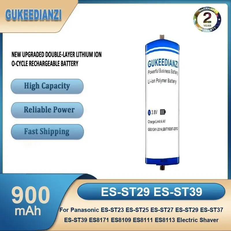 ES-ST29 ES-ST39 Аккумулятор для электробритвы 900 мАч для электробритвы Panasonic ES-ST23 ES-ST25 ES-ST27 ES-ST29 ES-ST37