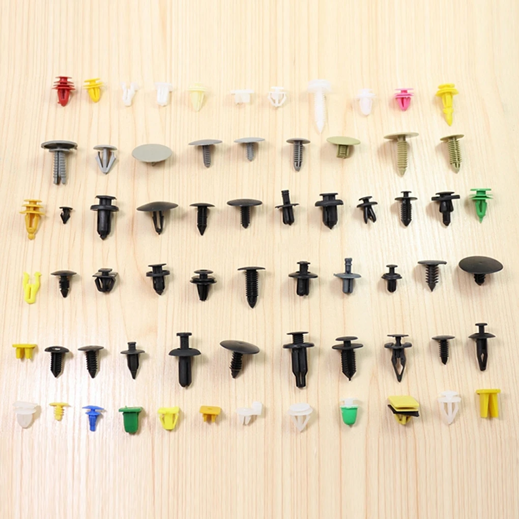 

200pcs Color Random Plastic Rivets Car Fender Bumper Interior Panel Push Pin Clips Fastener