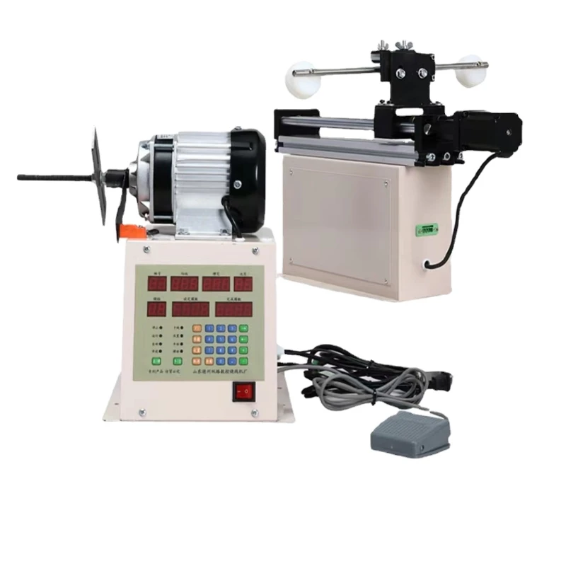 

CNC winding machine programmable automatic counting of turns and meters for winding enameled wire, fishing wire, and rope