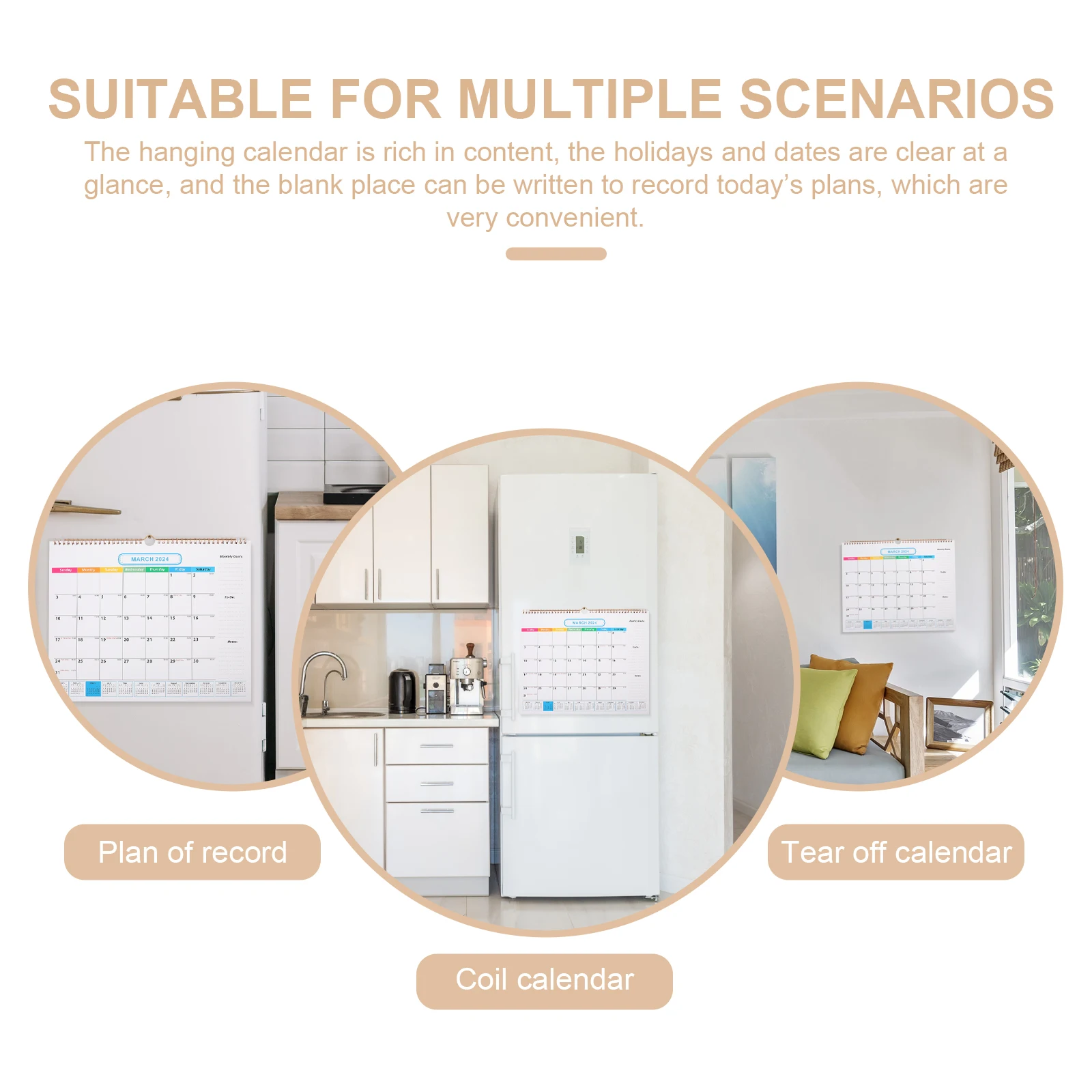 

Настенный календарь для домашней комнаты, ежедневное использование, ламинированные многоразовые календари, большой семейный органайзер с обратным отсчетом, бытовой