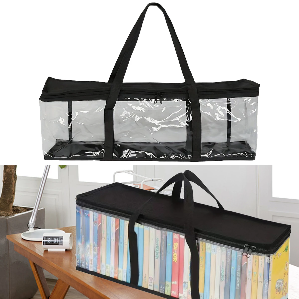 

Upgrade Comic Book Storage Bag Transparent Collection Container Stackable Casewith Handle Dust Proof Organizer Collapsible Pouch