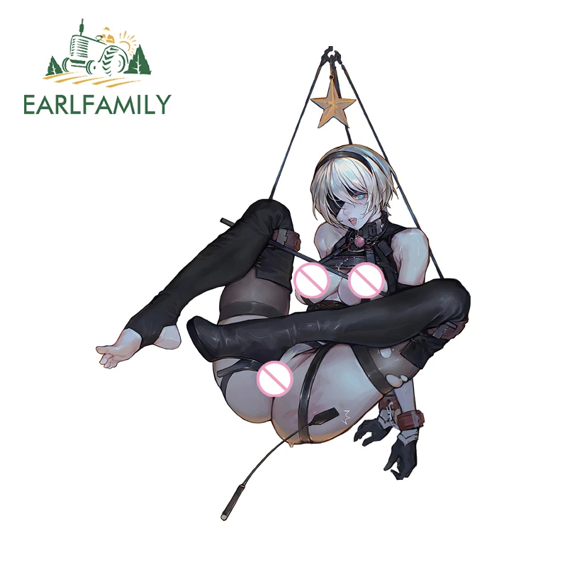 

EARLFAMILY Nier Hentai Tied Up Car Sticker Waifu Girl Graffiti Motorcycle Suitcase PVC Decals Waterproof Windows Accessories