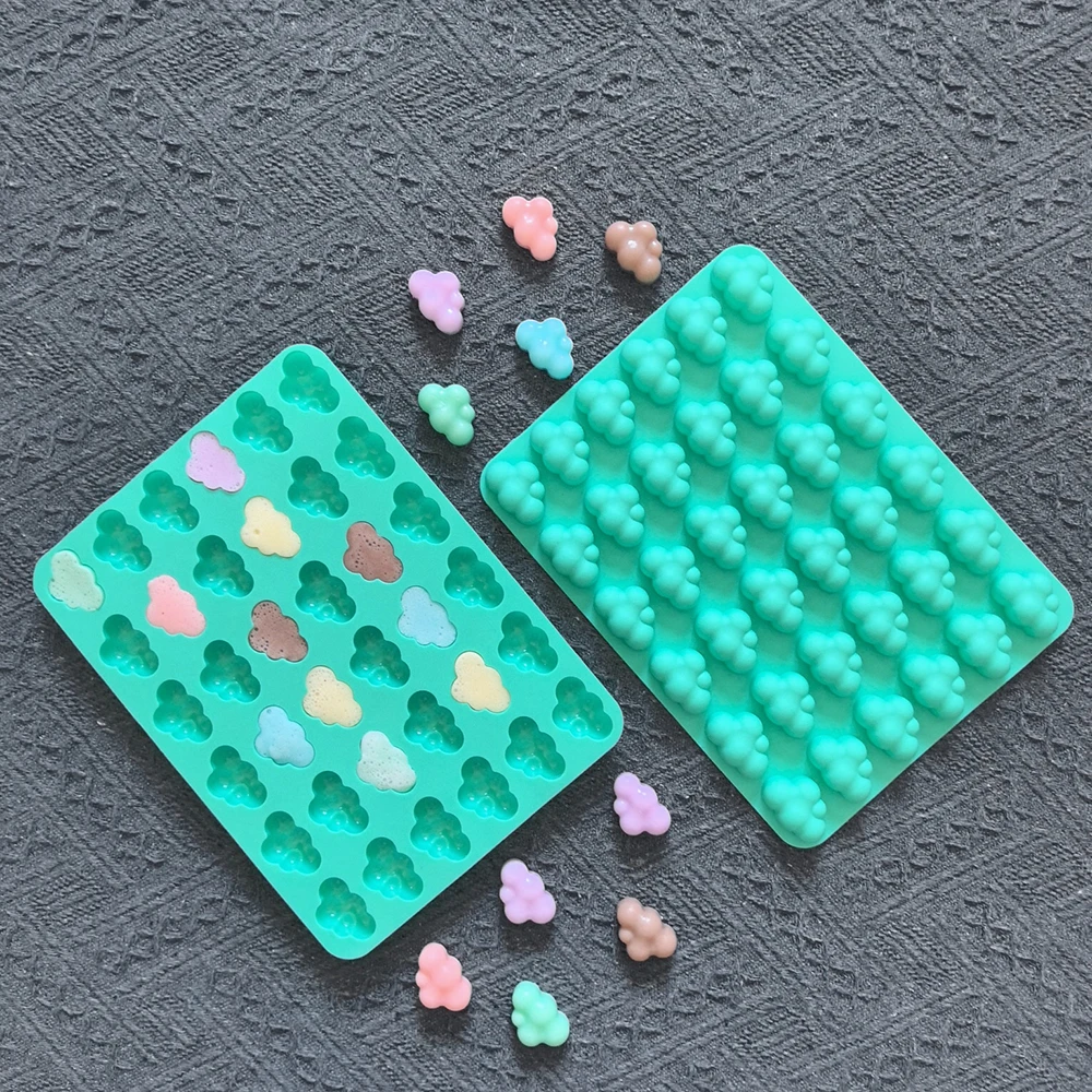 1 قطعة 36 تجويف على شكل سحابة شوكولاتة كوكي الخبز قالب من السيليكون، مناسبة للشوكولاتة والحلوى والبودنج والبسكويت