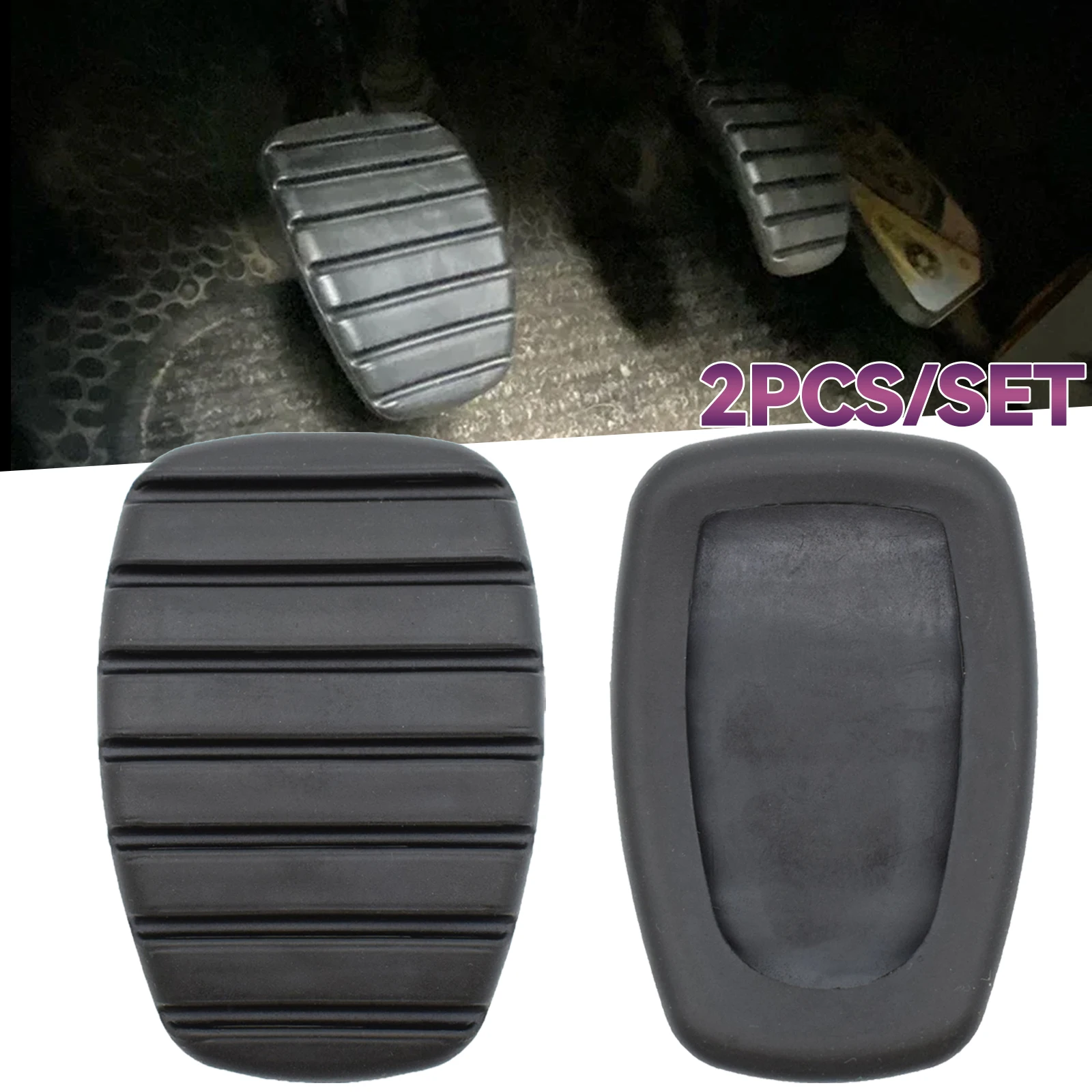 2Pcs Car Brake Clutch Pedal Rubber Pad Cover For Renault Megane Laguna Clio Kangoo Scenic Espace Modus Car-styling Accessories