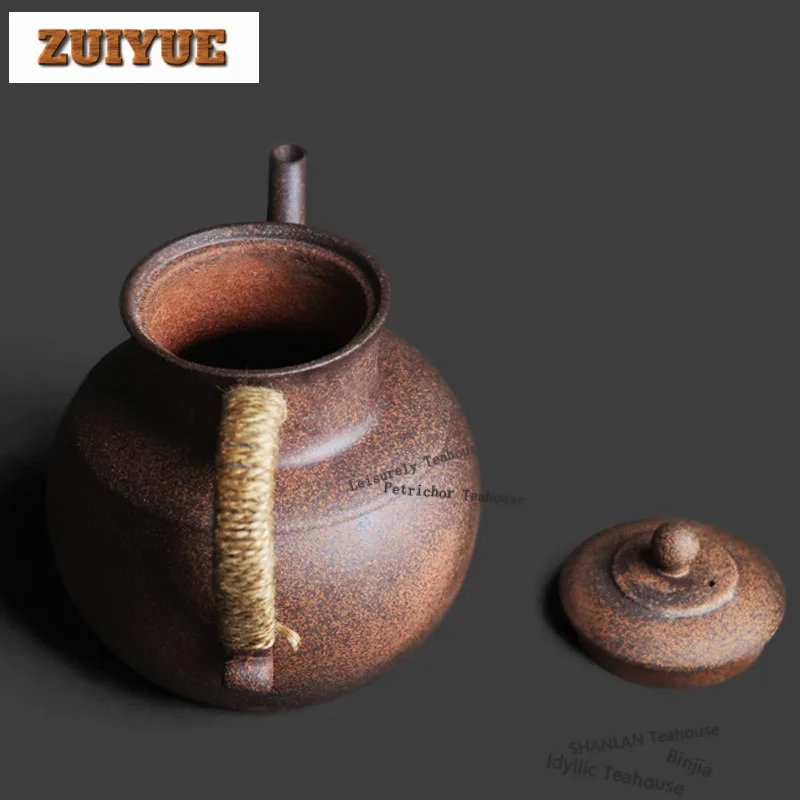 800ml Old Rock Clay Handmade Teapot Boutique Tea Infuser Pot Tea Maker Kettle With Filter Cha Teaware Accessories Collections