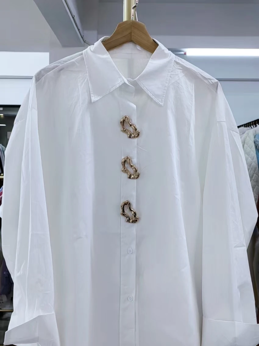 

Удобные белые хлопковые свободные повседневные рубашки-блузки для женщин, оверсайз топы с длинным рукавом, женская свободная рубашка, женская одежда