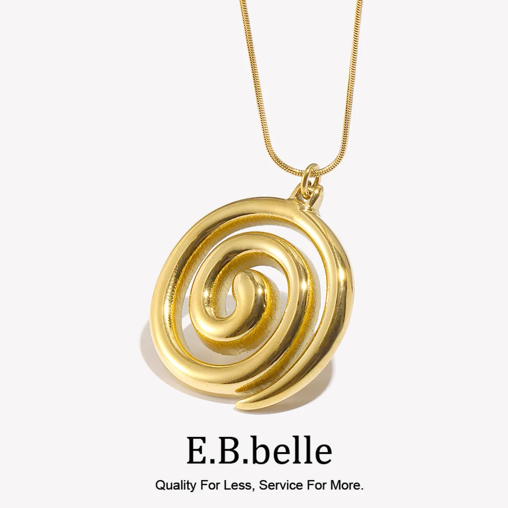 Łańcuszek węża Vortex Spiralny naszyjnik Wodoodporna biżuteria pozłacana 18K bez zniekształceń Akcesoria ze stali nierdzewnej 316L