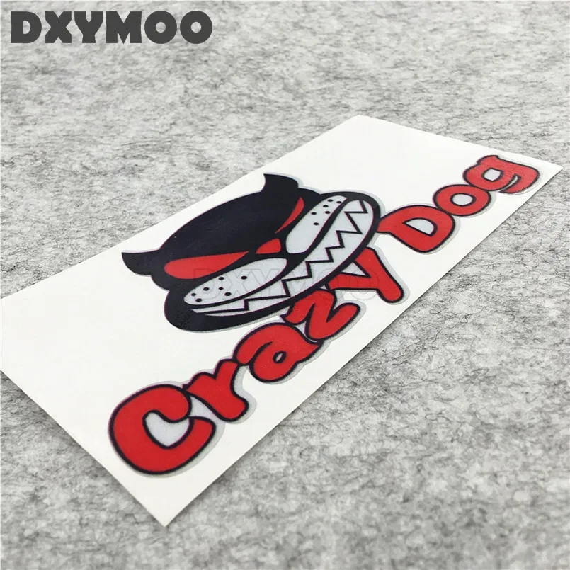 Crazy Dog Car Vinyl Stickers Reflective 3M Evil Angry Funny Window Motorcycle Decal Bumpers 15x7.5cm