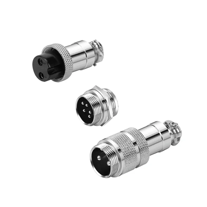 10 Pcs GX12 Aviation Circular Connector 2 Pin 3pin 4pin 5pin 6pin 7pin Male Plug& Female Socket Fixed Rear Nut